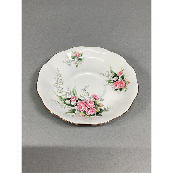 Royal Albert Lily Of The Valley Teacup Saucer & Dessert Plate Bone China England - Picture 6 of 14